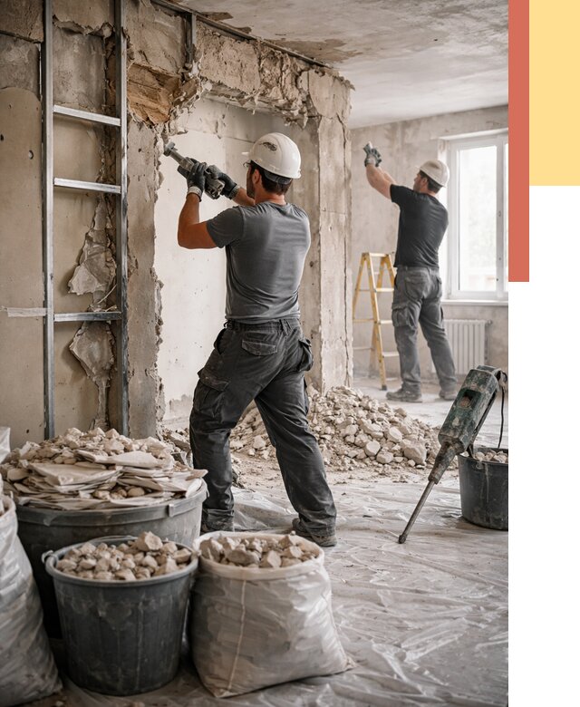 Демонтажные работы в Щелково от 2809 руб. — услуги и цена под ключ | ОТДЕЛОЧНИК-Щлк