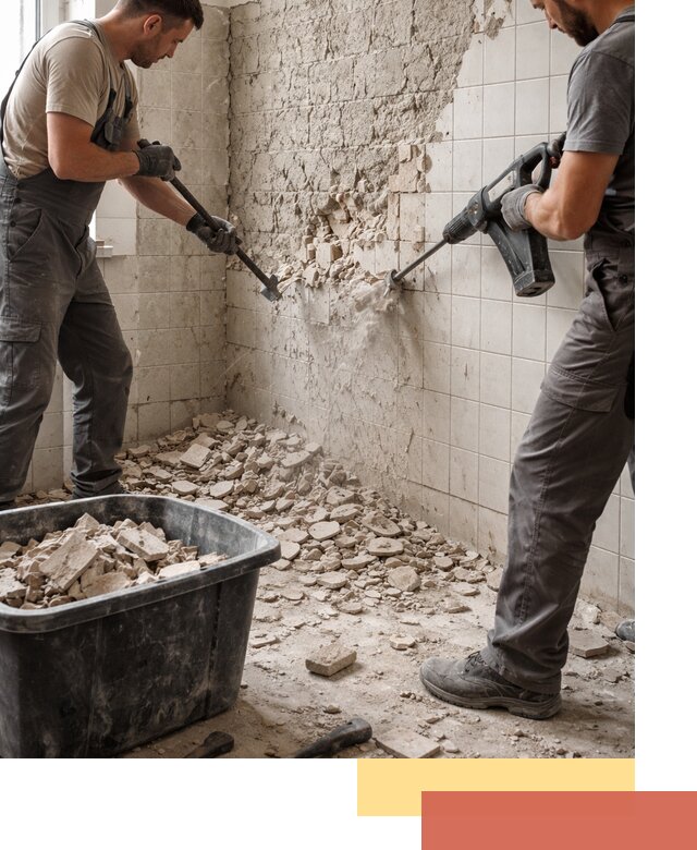 Демонтаж плитки со стен в Щелково быстро и аккуратно