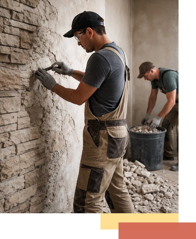 Демонтаж декоративного камня в Щелково профессионально и безопасно