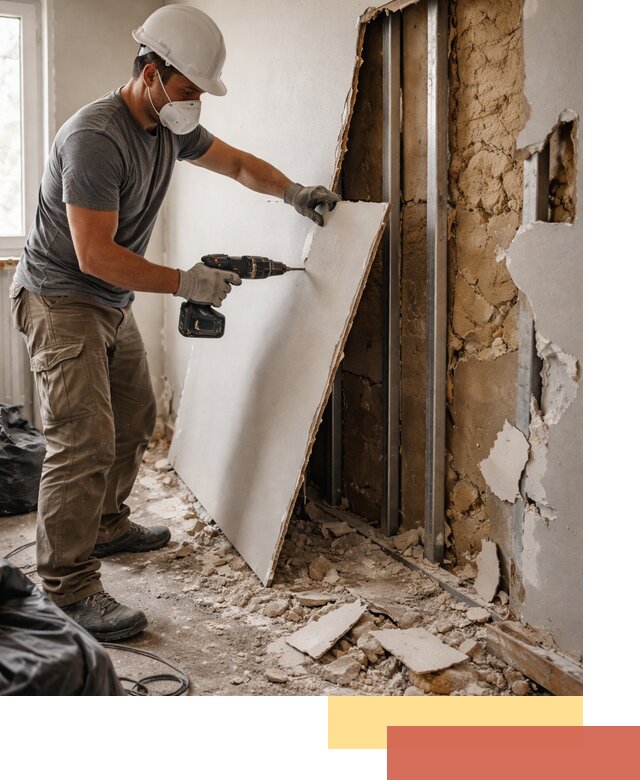 Демонтаж гипсокартона со стен в Щелково качественно и быстро