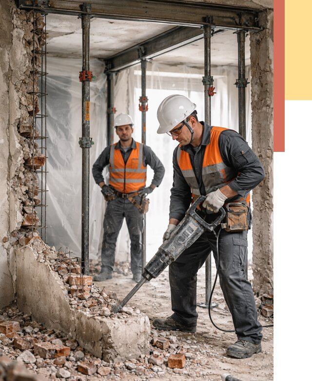 Снос несущих стен в Щелково от 10663 руб. — демонтаж несущей стены под ключ | ОТДЕЛОЧНИК-Щлк