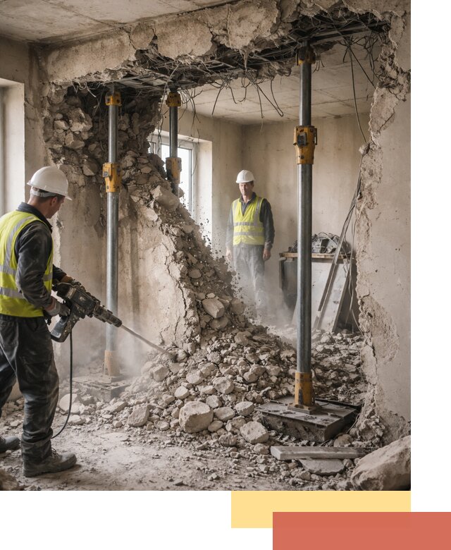 Снос несущих стен в Щелково с гарантией безопасности и качества