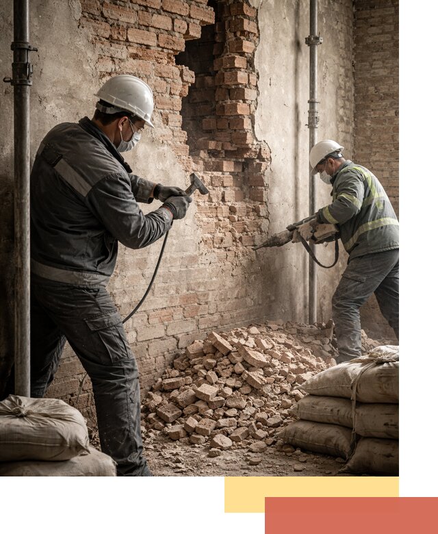 Демонтаж кирпичных стен в Щелково быстро и безопасно