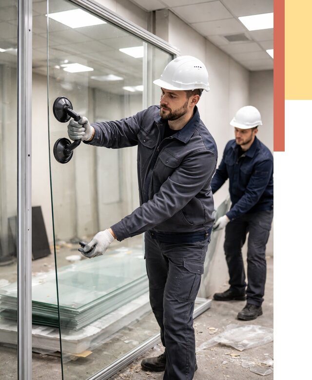 Демонтаж стеклянных перегородок в Щелково от 3329 руб. — быстро и недорого | ОТДЕЛОЧНИК-Щлк