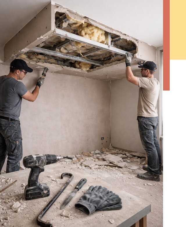 Демонтаж короба из гипсокартона в Щелково от 1581 руб. — быстро и недорого | ОТДЕЛОЧНИК-Щлк