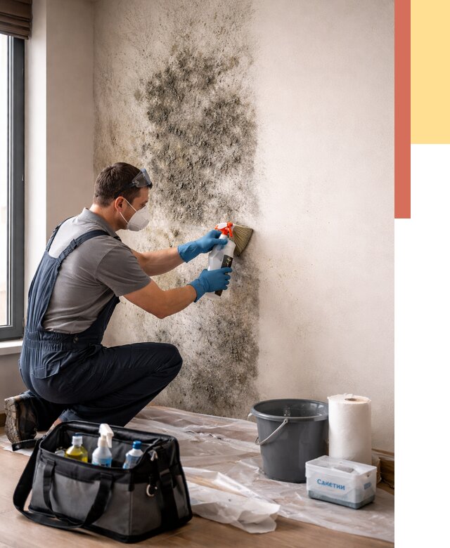 Удаление плесени со стен в Щелково от 2237 руб. — быстро и недорого | ОТДЕЛОЧНИК-Щлк