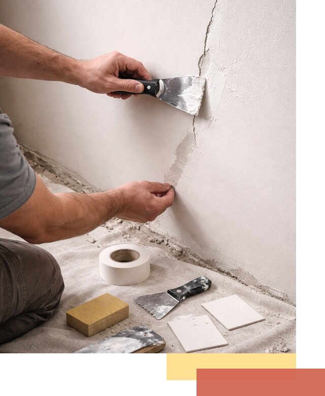 Заделка трещин и сколов в стенах и потолках в Щелково
