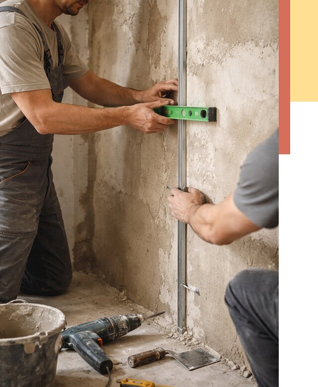 Установка штукатурных маяков в Щелково от 7282 руб. — быстро и недорого | ОТДЕЛОЧНИК-Щлк