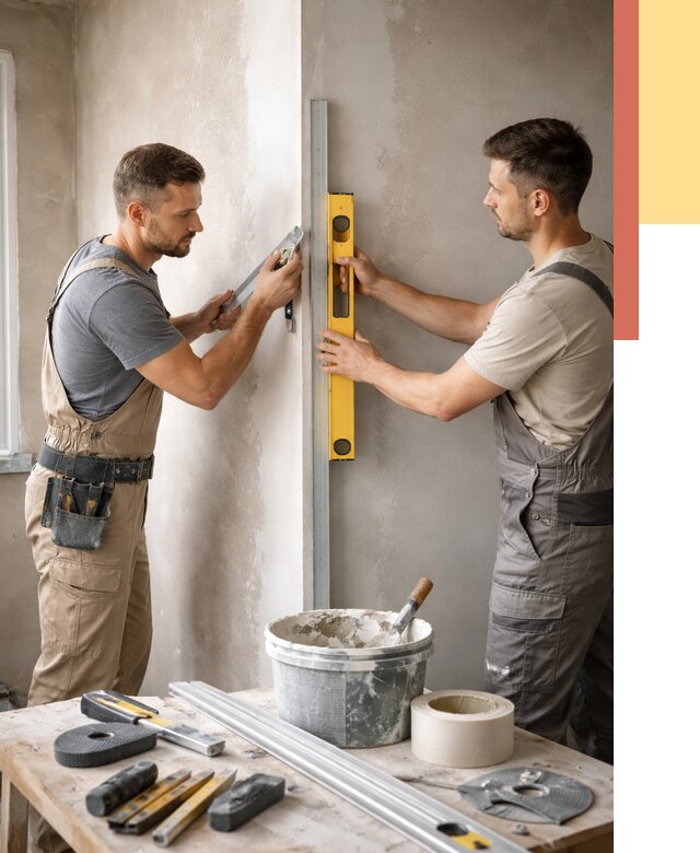 Выведение углов стен в Щелково от 1925 руб. быстро и недорого | ОТДЕЛОЧНИК-Щлк