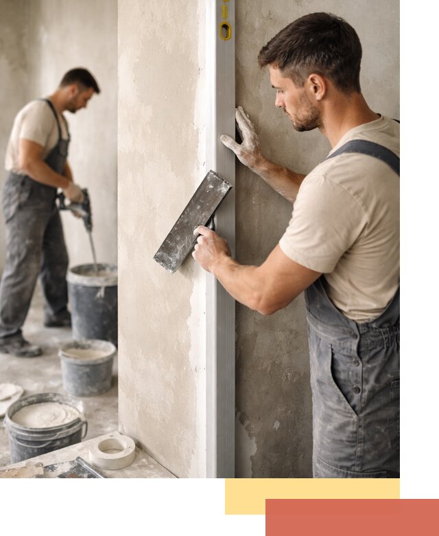 Выведение углов стен в Щелково: монтаж и оштукатуривание