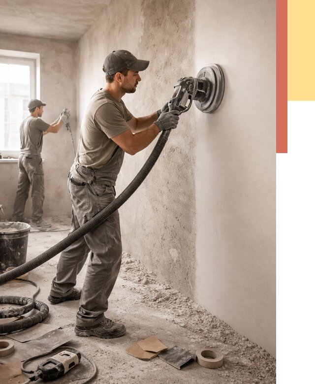 Шлифовка стен в Щелково от 1248 руб/м2 — быстро и недорого | ОТДЕЛОЧНИК-Щлк