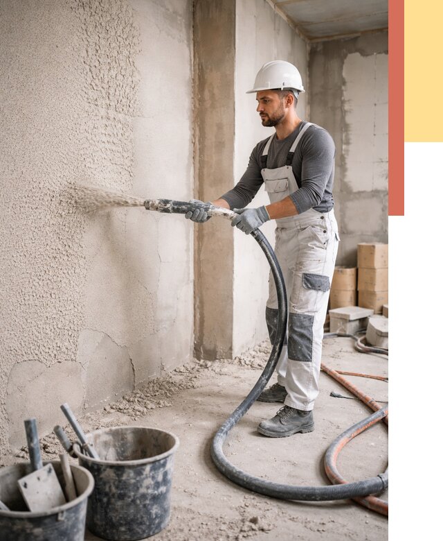 Машинная штукатурка стен в Щелково под ключ от 6762 руб./м2 | ОТДЕЛОЧНИК-Щлк