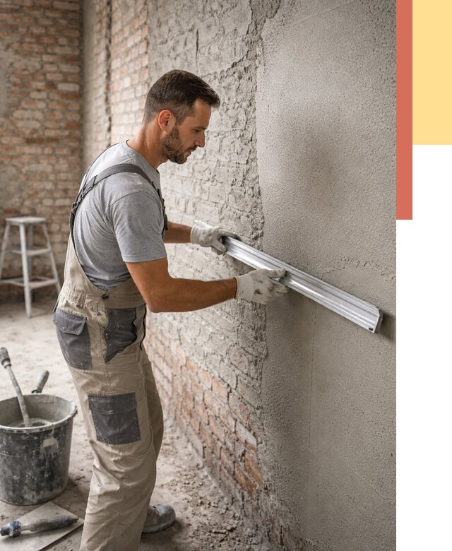 Штукатурка кирпичных стен в Щелково от 4681 руб/м2 — быстро и недорого | ОТДЕЛОЧНИК-Щлк