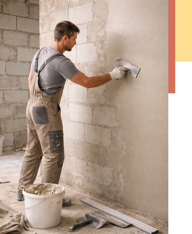 Штукатурка стен из газобетона в Щелково от 2185 руб./м2 — быстро и недорого | ОТДЕЛОЧНИК-Щлк