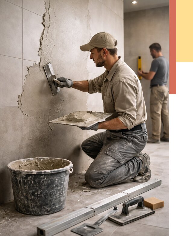 Штукатурка стен в ванной в Щелково от 4681 руб./м² — выравнивание под ключ | ОТДЕЛОЧНИК-Щлк