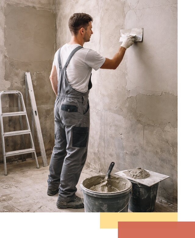 Штукатурка стен в ванной под ключ в Щелково