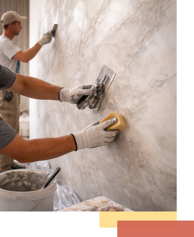 Декоративная штукатурка под мрамор в Щелково для стен и потолков