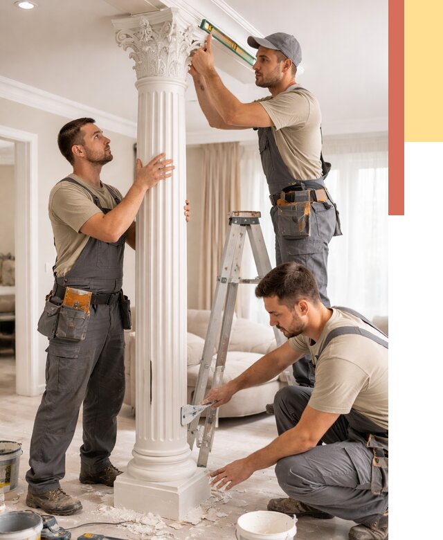 Установка декоративных колонн в Щелково от 12484 руб. под ключ | ОТДЕЛОЧНИК-Щлк