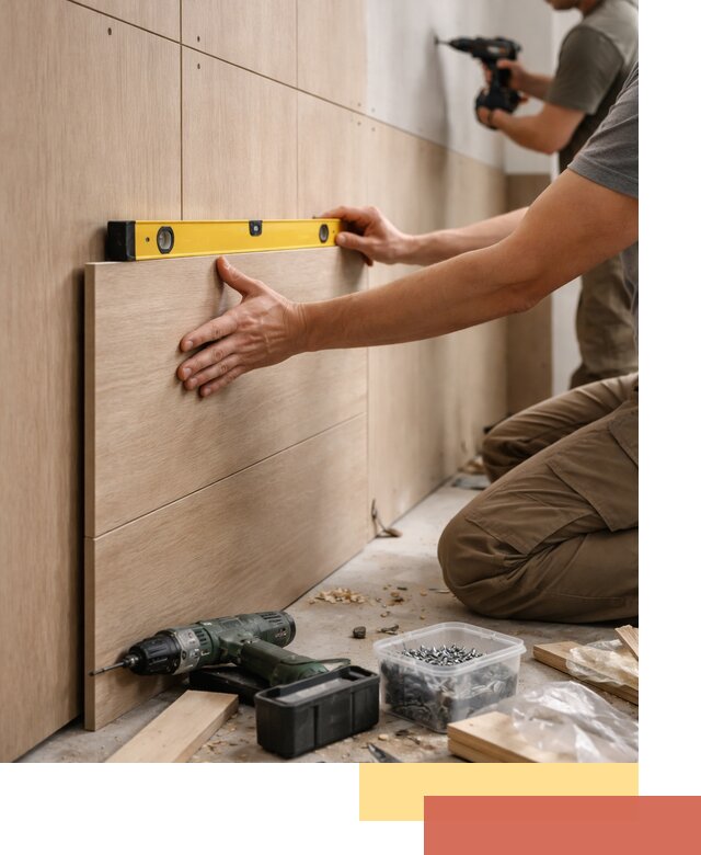 Профессиональный монтаж МДФ панелей на стены в Щелково