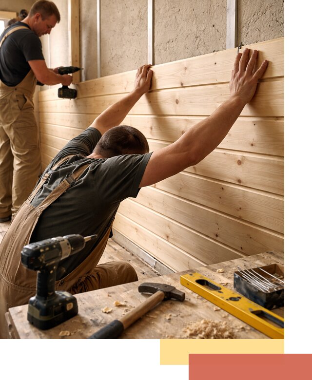 Монтаж деревянной вагонки на стены в Щелково быстро и качественно