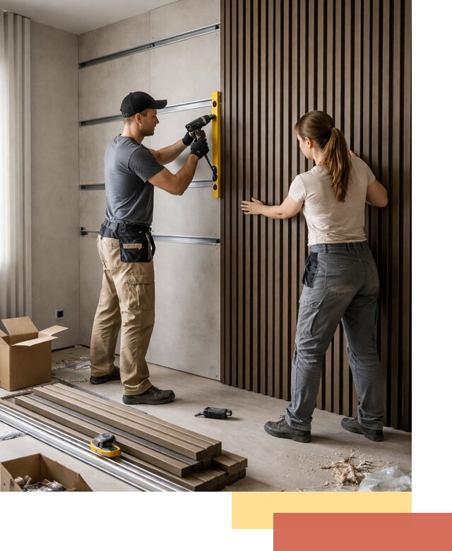 Монтаж реечных панелей на стены в Щелково