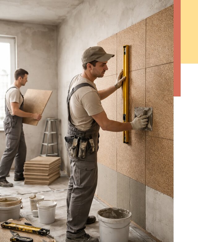 Монтаж пробковых панелей на стены в Щелково от 3641 руб. — ОТДЕЛОЧНИК-Щлк