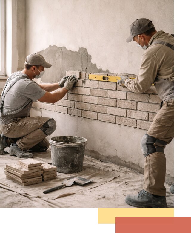 Монтаж декоративного кирпича профессионально в Щелково