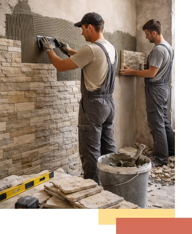 Монтаж искусственного камня в Щелково — облицовка стен и фасадов