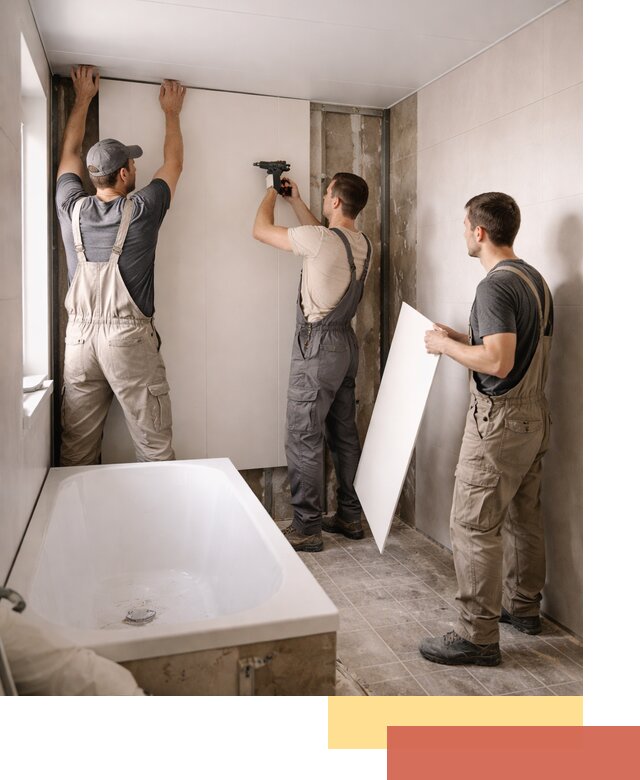 Отделка ванной панели ПВХ профессионально в Щелково