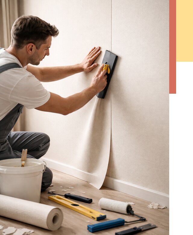 Поклейка виниловых обоев в Щелково от 4681 руб. | Быстро и недорого — ОТДЕЛОЧНИК-Щлк