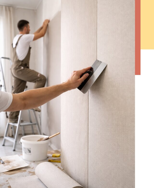 Поклейка текстильных обоев в Щелково от 4681 руб. под ключ | ОТДЕЛОЧНИК-Щлк