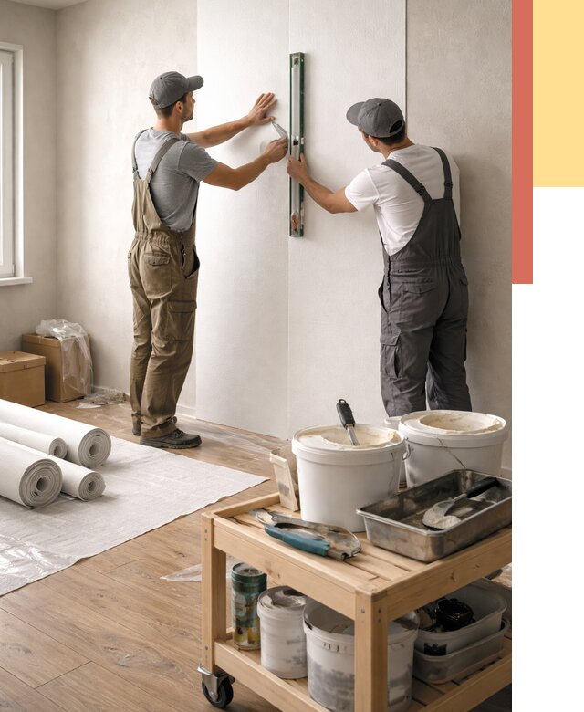 Поклейка стеклообоев в Щелково от 6762 руб. за м2 — быстро и недорого | ОТДЕЛОЧНИК-Щлк