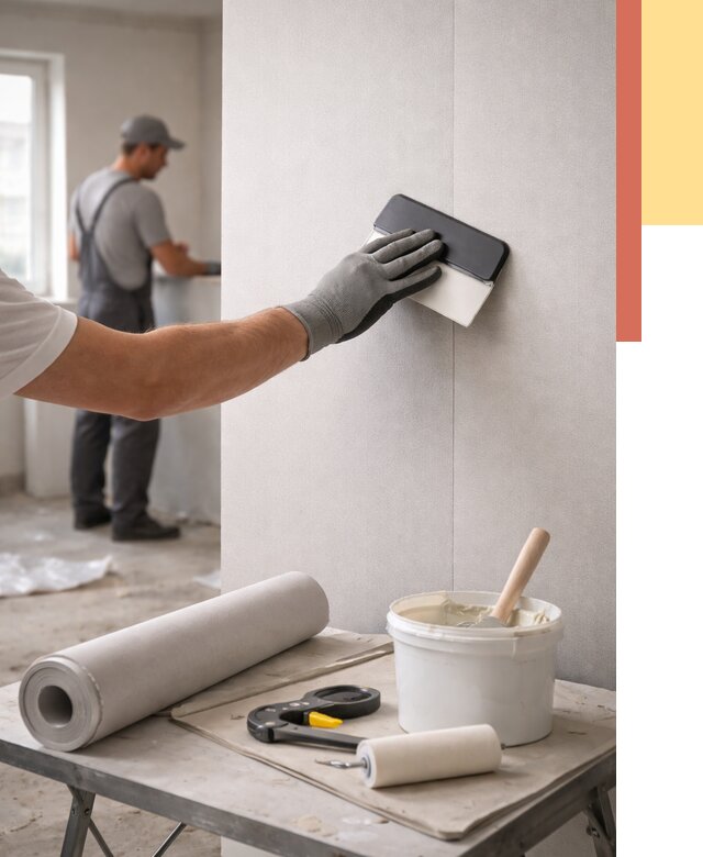 Поклейка обоев под покраску в Щелково от 3641 руб. за м2 | ОТДЕЛОЧНИК-Щлк