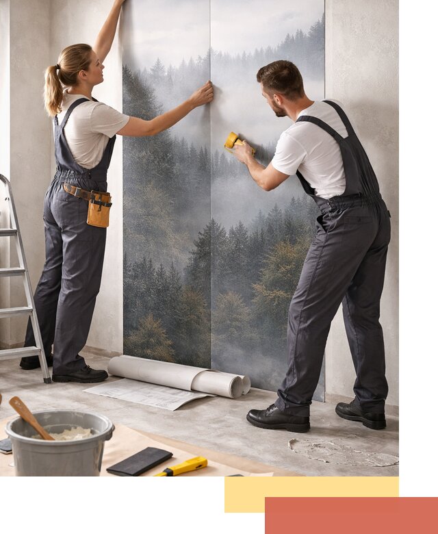 Поклейка фотообоев профессионально в Щелково под ключ