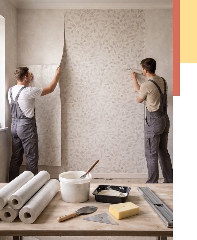 Поклейка обоев с подбором рисунка в Щелково от 3641 руб. | ОТДЕЛОЧНИК-Щлк - быстро и недорого