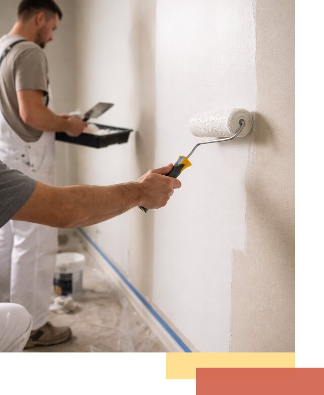 Покраска стен акриловой краской профессионально в Щелково