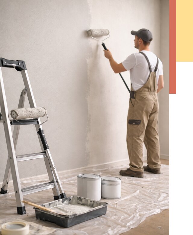 Покраска стен латексной краской в Щелково от 4681 руб. за м2 | ОТДЕЛОЧНИК-Щлк