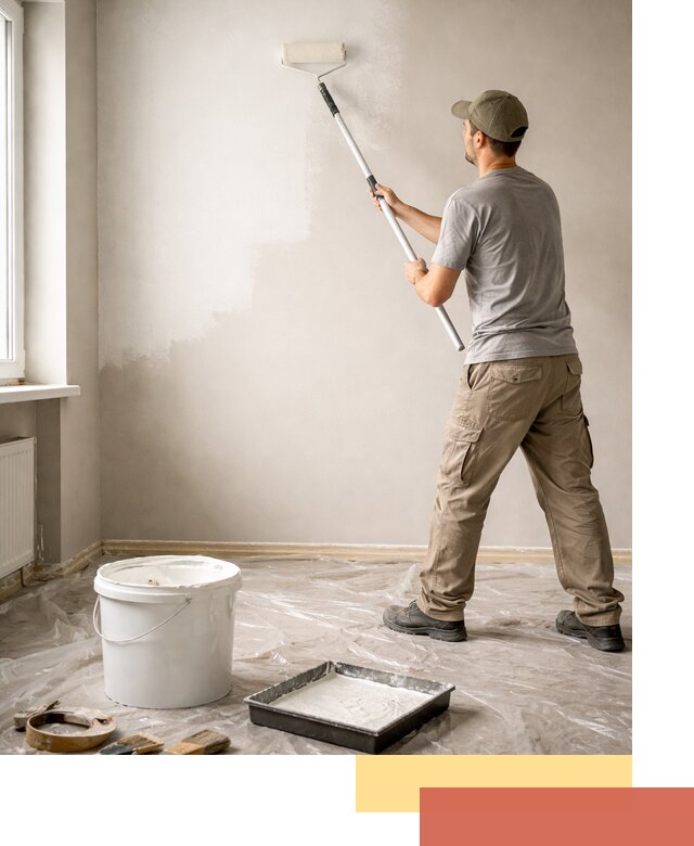 Покраска стен латексной краской в Щелково качественно и быстро