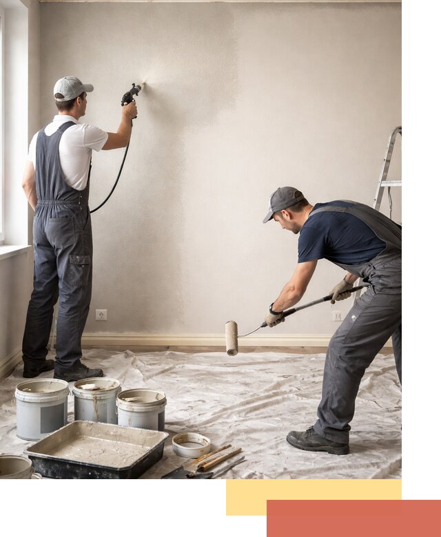 Покраска стен моющейся краской и защита поверхностей в Щелково