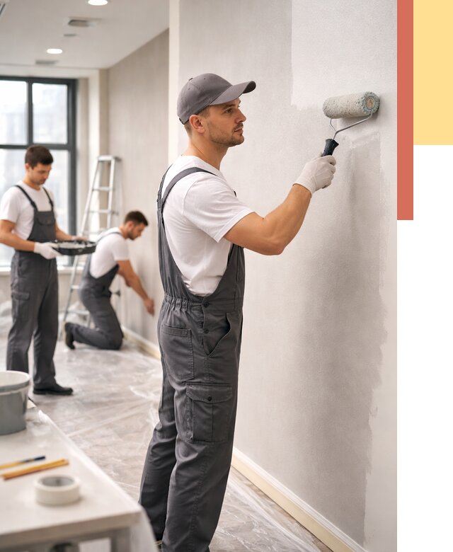 Покраска стен в офисе в Щелково от 8843 руб. — быстро и недорого | ОТДЕЛОЧНИК-Щлк