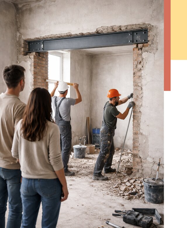 Усиление проема в стене в Щелково от 9883 руб. — усиление дверного проема металлоконструкцией | ОТДЕЛОЧНИК-Щлк