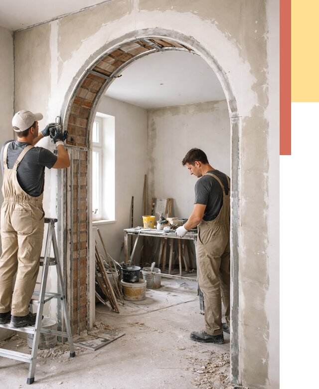 Устройство арочного проема в Щелково от 9883 руб. под ключ — быстро и недорого | ОТДЕЛОЧНИК-Щлк