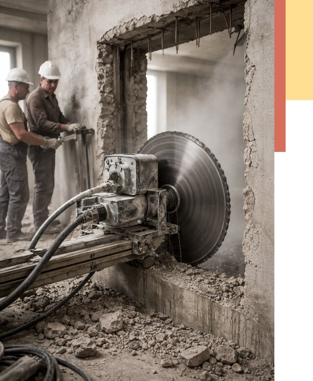 Алмазная резка проемов в Щелково от 4681 руб. быстро и недорого | ОТДЕЛОЧНИК-Щлк