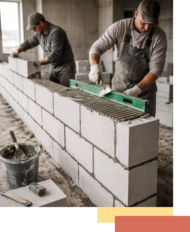Кладка перегородок из газобетона в Щелково быстро и качественно