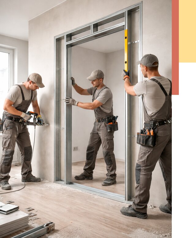 Устройство дверного проема в перегородке в Щелково от 4681 руб. под ключ | ОТДЕЛОЧНИК-Щлк