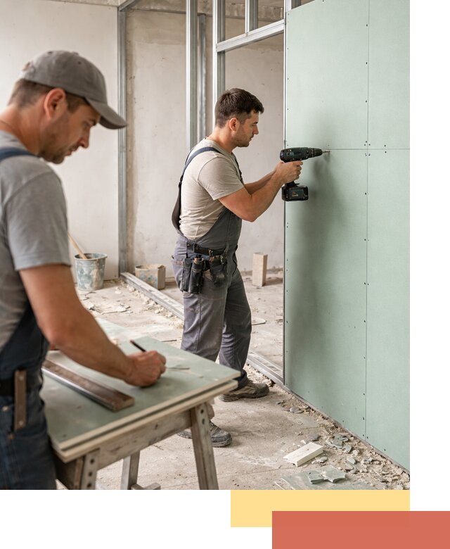 Перегородки из влагостойкого гипсокартона под ключ в Щелково