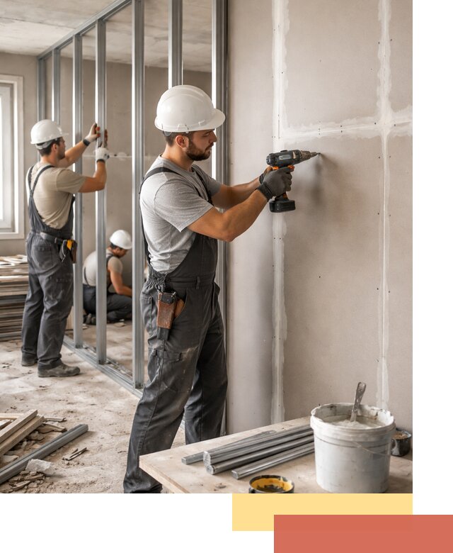 Перегородки из огнестойкого гипсокартона в Щелково под ключ