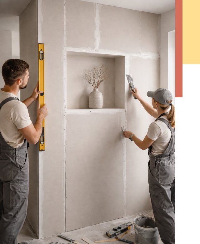 Перегородка из гипсокартона с нишей в Щелково от 3381 руб. под ключ | ОТДЕЛОЧНИК-Щлк