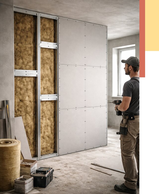 Усиленная перегородка под навеску в Щелково от 13316 руб. — монтаж под ключ | ОТДЕЛОЧНИК-Щлк