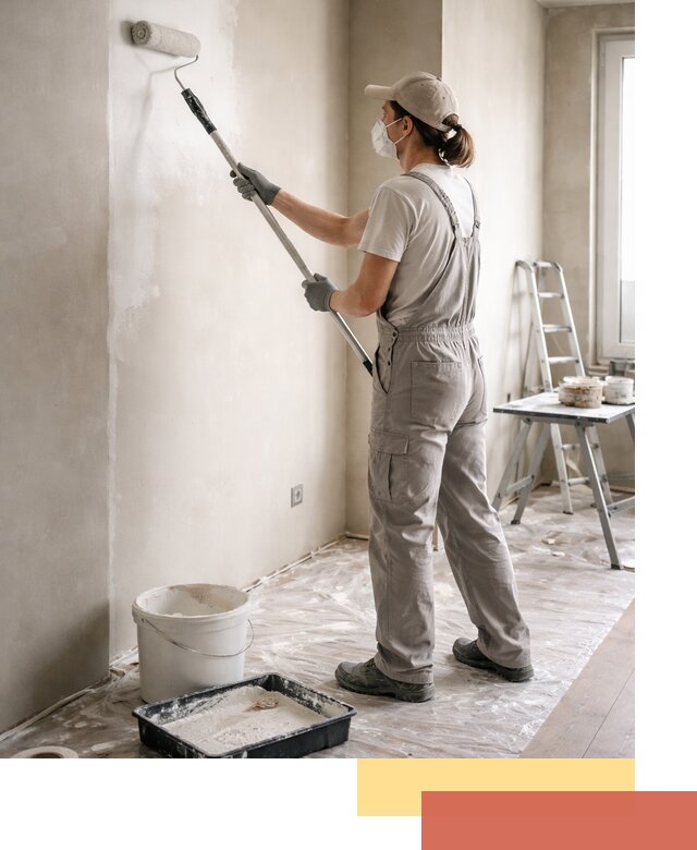 Покраска перегородок из гипсокартона в Щелково качественно и недорого